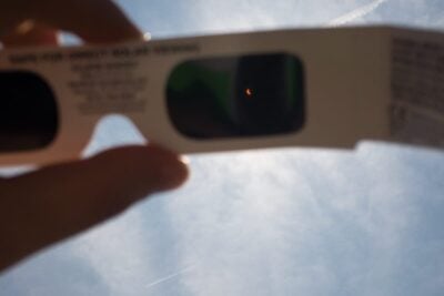 Eclipse glasses for the partial solar eclipse
