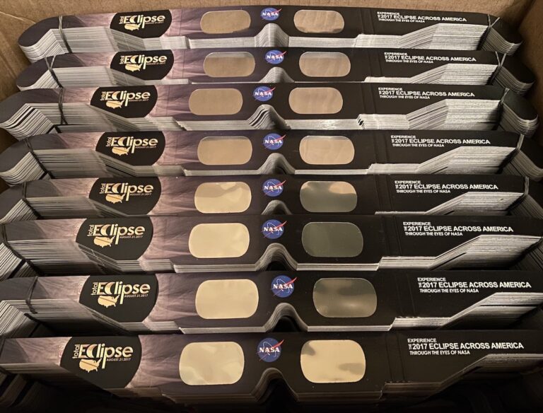 box of solar eclipse glasses