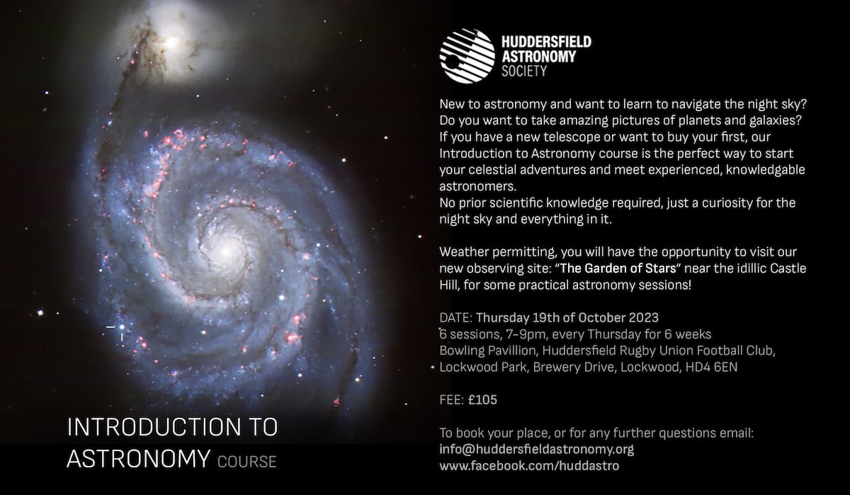 huddersfield astronomy course 2023