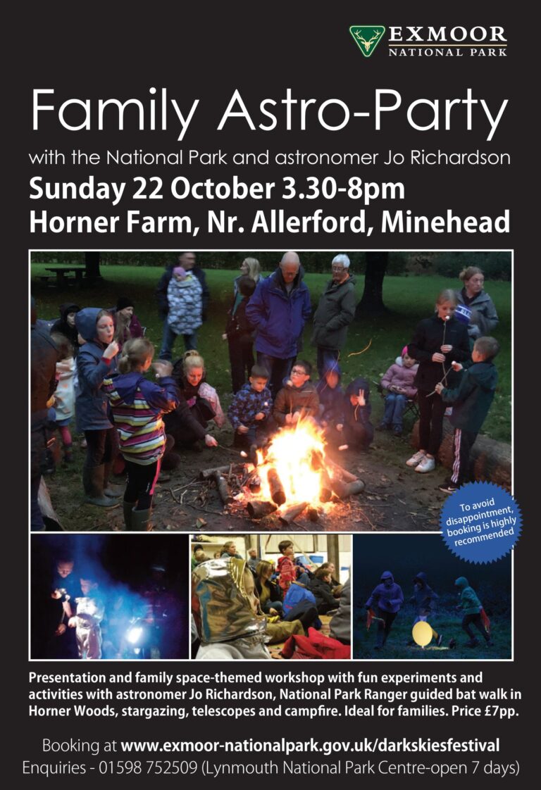Poster for Family Astro Party at Horner Farm