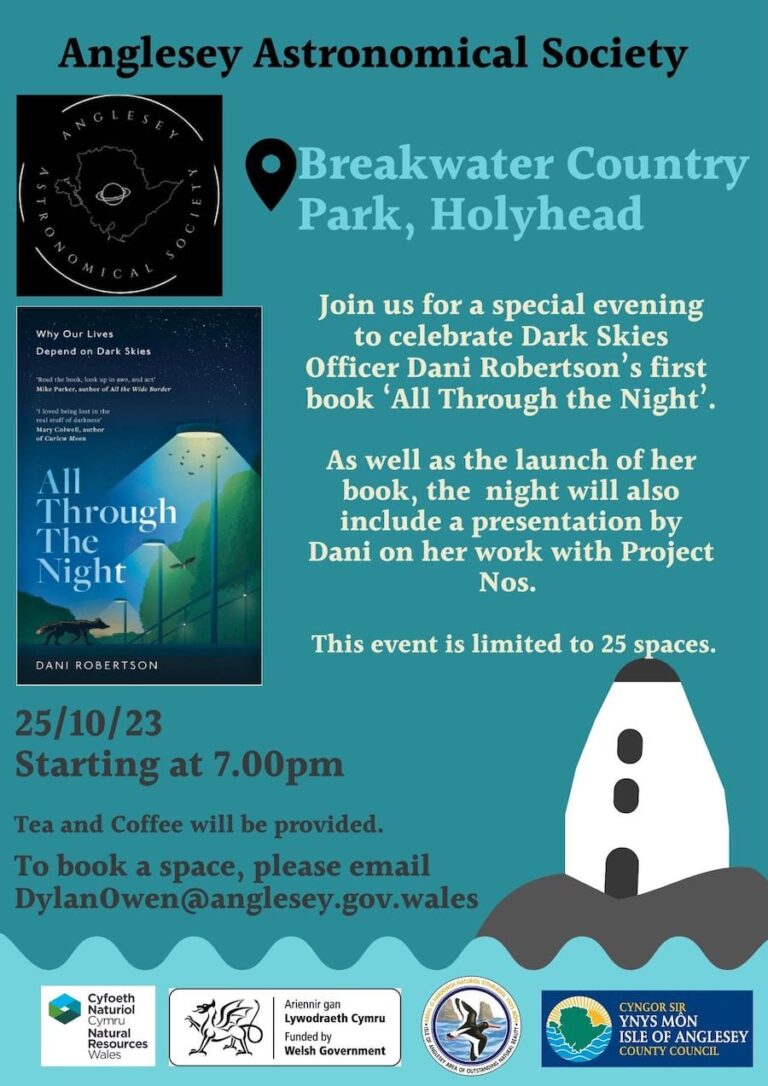 All Through the Night book launch poster for Breakwater Country Park