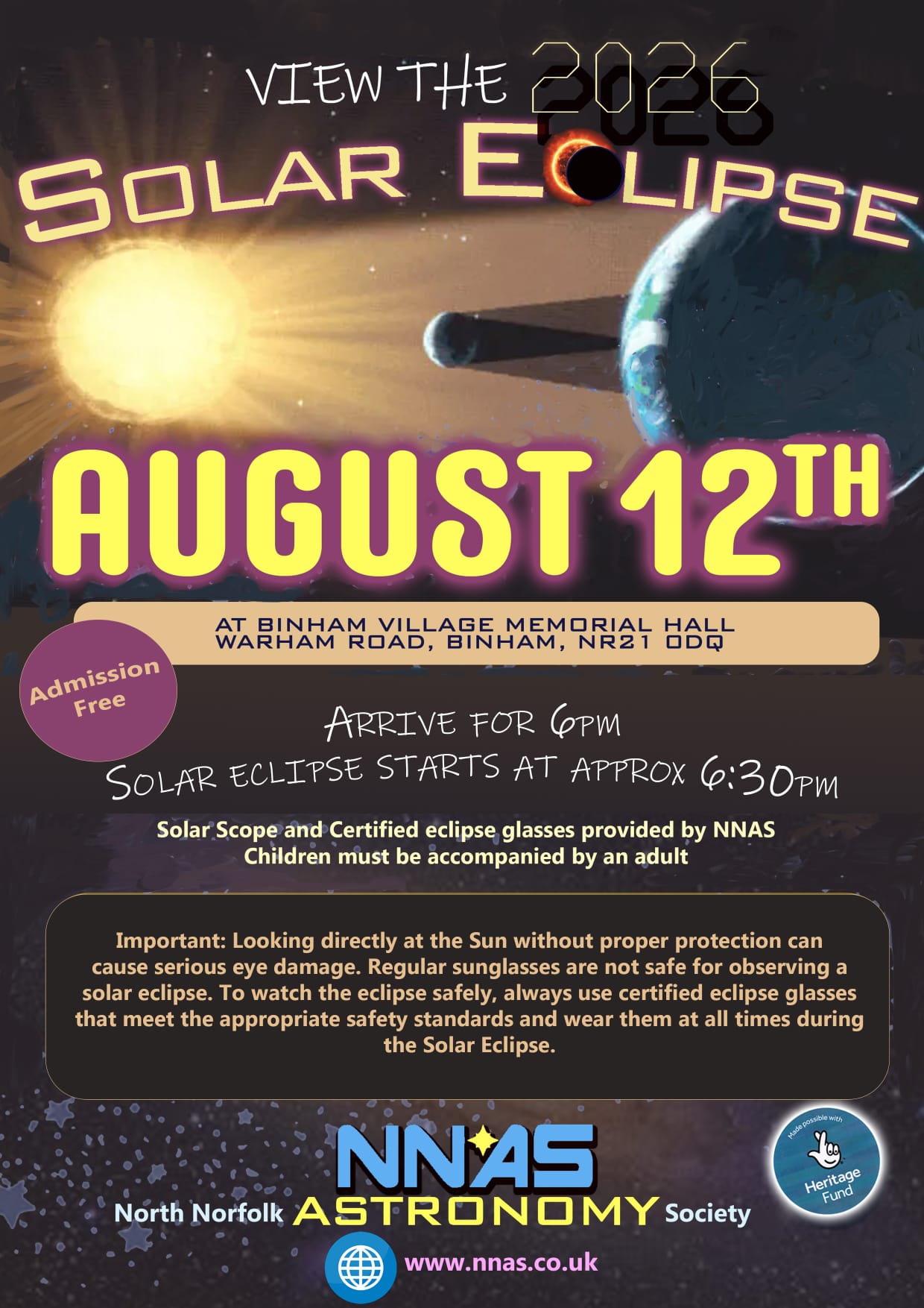 partial eclipse event poster